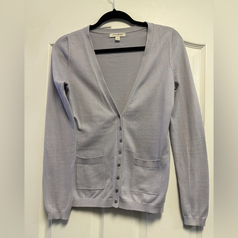 Banana Republic Light Purple Cardigan Sweater